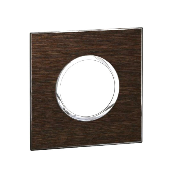 Legrand - 575615 - Arteor™ Plate British Standard for Round 2 Module 1-Gang Neutral Wood Wenge.