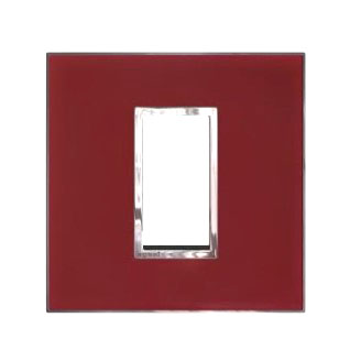 Legrand - 576106 - Arteor™ Plate British Standard for Square 1 Module 1-Gang Mirror Red.