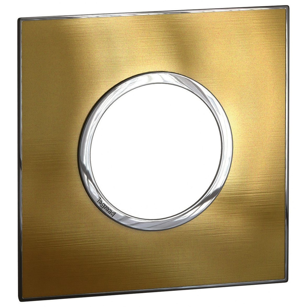Legrand - 576110 - Arteor™ Plate British Standard Round 2 Module Brushed Gold brass.