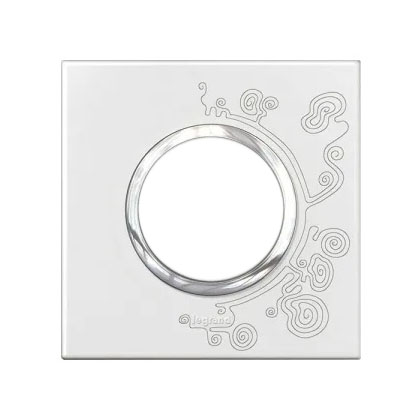 Legrand - 576118 - Arteor™ Plate British Standard for Round 2 Module 1-Gang Tattoo Edition 1.