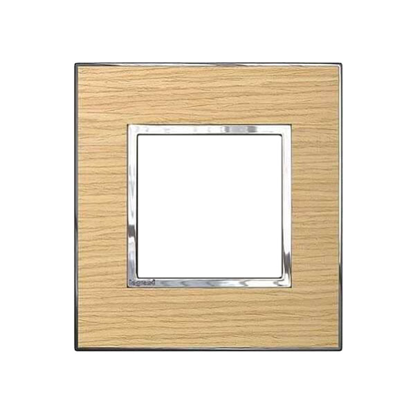 Legrand - 576129 - Arteor™ Plate British Standard for Square 2 Module & 1.2" touch screen 1-Gang Wood Light Oak.