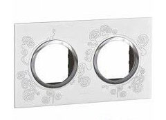 Legrand - 576138 - Arteor™ Plate British Standard for Round 2x2 Module 2-Gang Tattoo Edition 1.