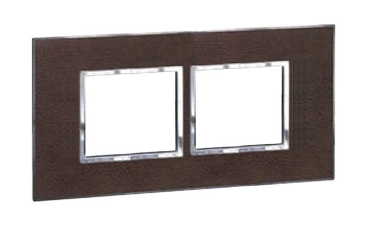 Legrand - 576143 - Arteor™ Plate British Standard for Square 2x2 Module 2-Gang Leather Club.