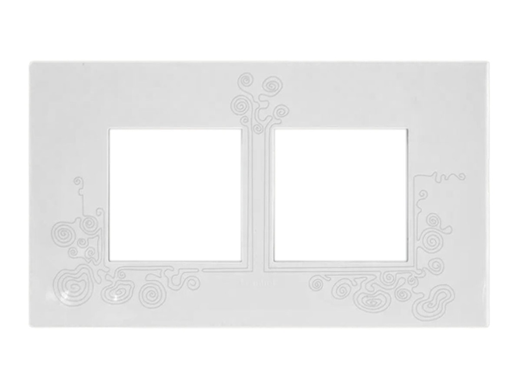Legrand - 576148 - Arteor™ Plate British Standard for Square 2x2 Module 2-Gang Tattoo Edition 1.
