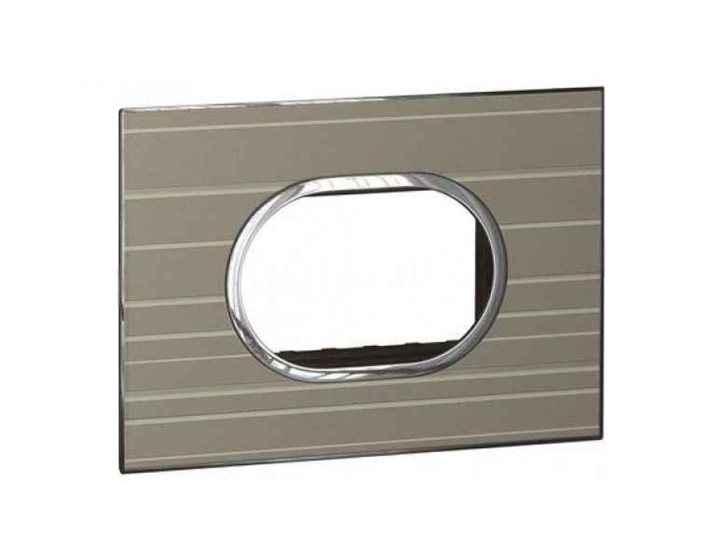 Legrand - 576152 - Arteor™ Plate British Standard Round 3 Module 2-Gang Graphic Formal.