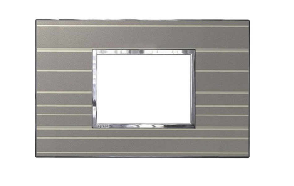 Legrand - 576162 - Arteor™ Plate British Standard Square 3 Module 2-Gang Graphic Formal.