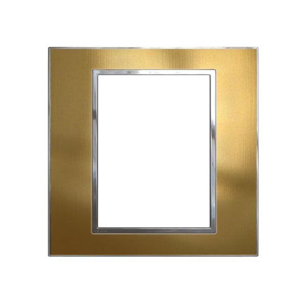 Legrand - 576480 - Arteor™ Plate Italian / US Standard Square for Video display internal unit 2.5" Brushed Gold brass.
