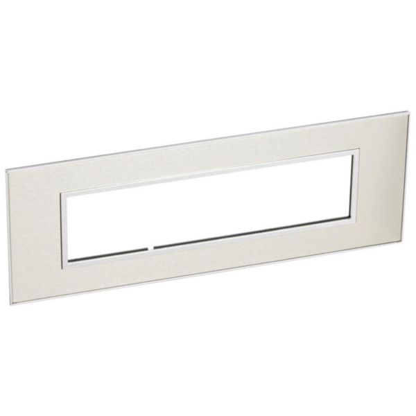 Legrand - 576706 - Arteor™ Plate British Standard square 8 Module Brushed Stainless steel.