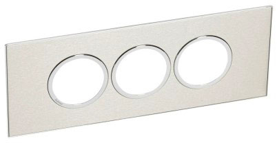 Legrand - 576746 - Arteor™ Plate British Standard Round for 6 Module Brushed Stainless Steel.