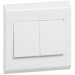 Legrand - 617003 - Single pole switch Belanko - 2 gang - 2-way - 10 AX - 250 V~ - large rocker