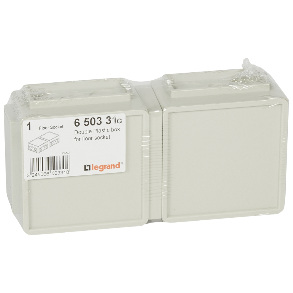 Legrand - 650331 - Plastic flush-mounting box for installation in concrete floor - 6 modules