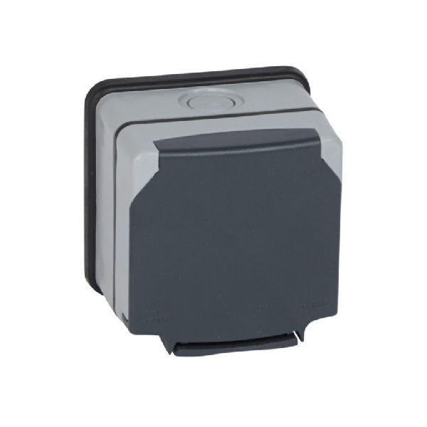 Legrand - 684620 - Plexo™ IP66 Surface Mounting Unswitched socket outlet 13A (with opaque lid) 1-Gang White.