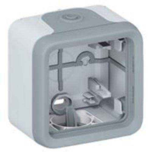 Legrand - 69651 - Surface mounting box Plexo IP 55 - 1 gang - with membrane glands - grey