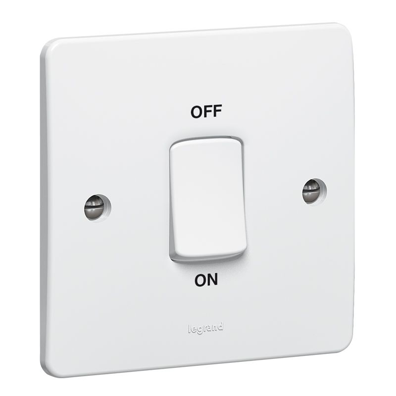 Legrand - 730022 - Synergy™ - Double pole switch - Double pole - 45 A 250 V~ - 86x86 mm - White