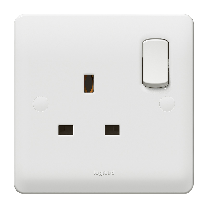 Legrand - 730060 - Synergy™ - Double pole socket outlet - 1 gang - 13 A 250 V~ - White