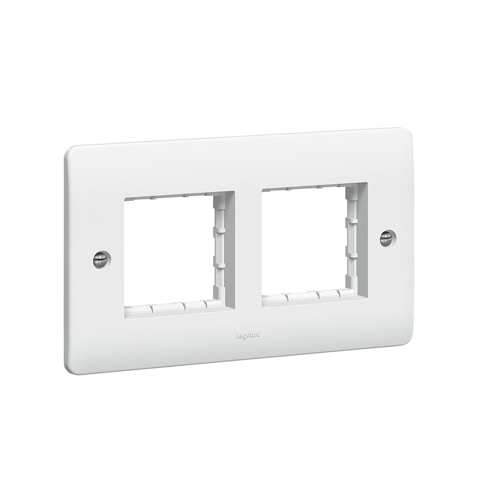 Legrand - 730094 - Synergy™ - Carrier plate - for 4 Mosaic modules - 2 gang - White
