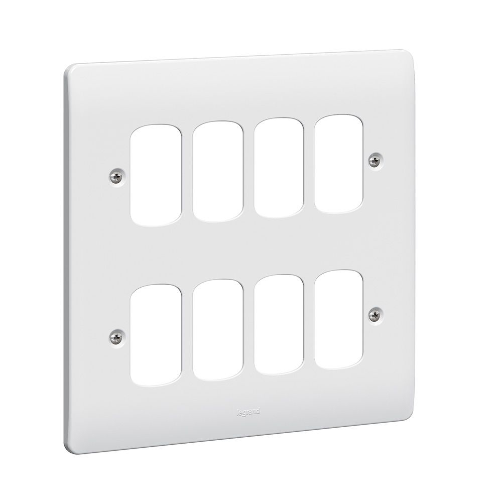 Legrand - 730183 - Synergy™ - Front plate - for 8 Grid modules - 2x2 gang - White
