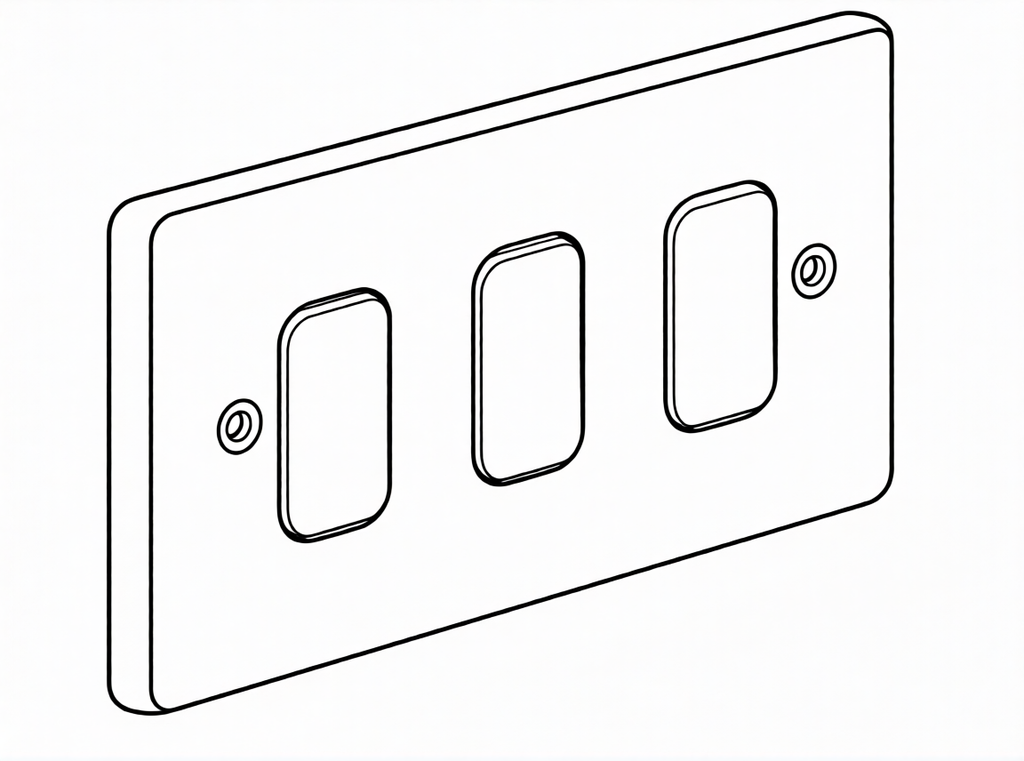 Legrand - 731193 - PL 2G 3 MOD SML SWT PLATE SM