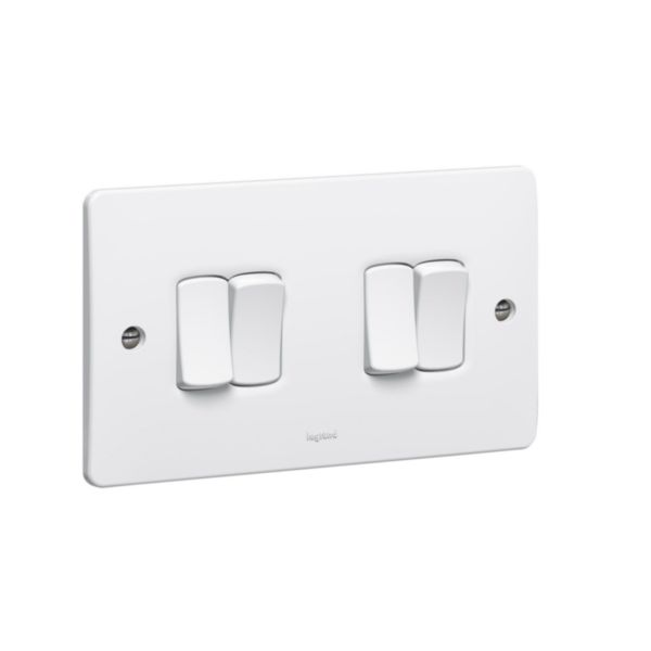 Legrand - 732004 - Synergy Sleek 10A Switch 4-Gang 2-Way.