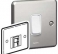 Legrand - 733051 - Telephone socket Synergy UK secondary brushed stainless steel