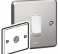 Legrand - 733240 - TV socket Synergy - single screened - male - polished stainless steel