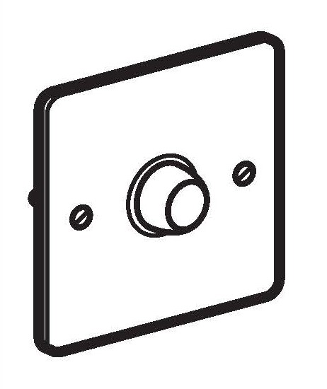 Legrand - 734246 - Synergy rotary dimmer switch 400W 250V 1-Gang 2-Way - Antique Brass.