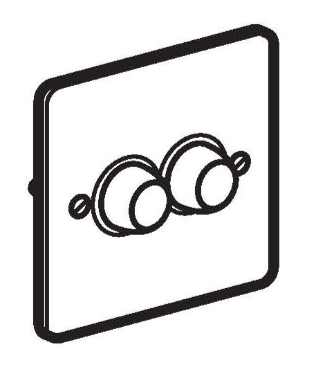 Legrand - 734247 - Synergy Rotary Dimmer Switch 2-Gang 2-Way 400W 250V - Antique Brass.