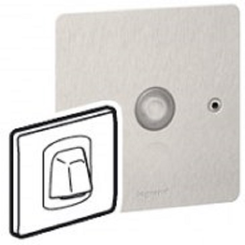 Legrand - 734619 - Synergy Sleek Cable Outlet featuring 20A terminal block - Brushed Stainless Steel.