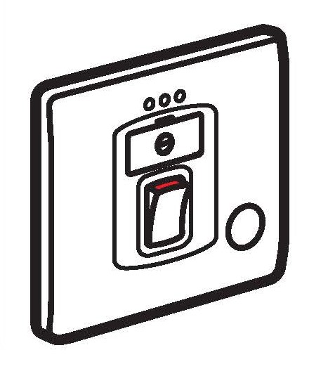 Legrand - 734632 - Synergy 13A Unswitched Connection Unit with a front outlet - Antique Brass.