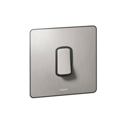 Legrand - 734731 - Synergy Switch 20A 250V 1-Gang 2-WAY Brushed Stainless Steel.