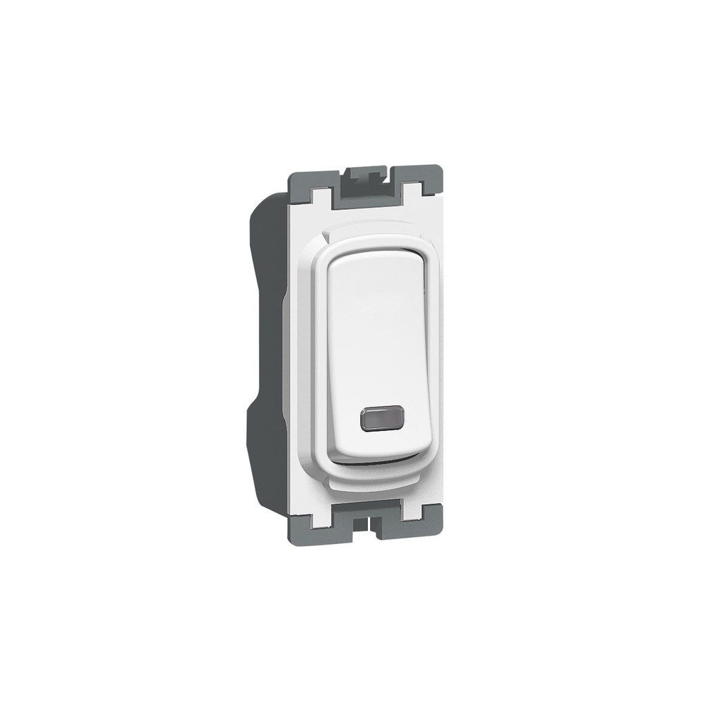 Legrand - 735421 - Synergy™ - Double pole switch Grid modules - with neon 20 AX 250 V~ - White