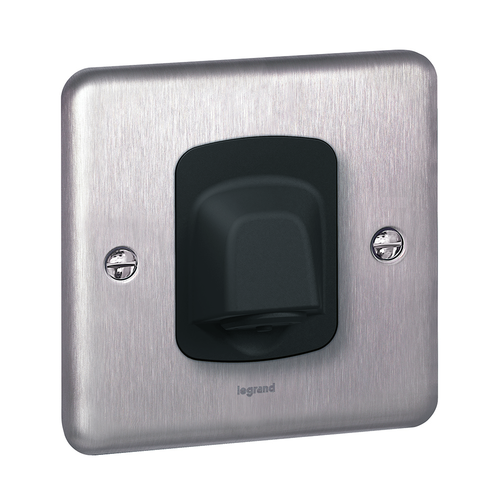 Legrand - 833019 - Synergy™ Authentic - Cable outlet 20A - Brushed Stainless Steel