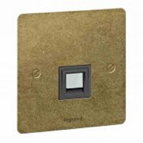 Legrand - 734250 - Synergy Telephone socket 1-Gang UK master - Antique Brass.