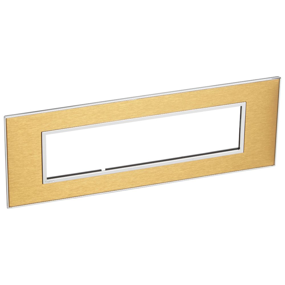 Legrand - 576710 - Arteor™ Plate British Standard square 8 Module Brushed Gold Brass.