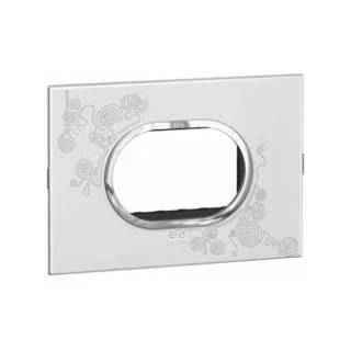 Legrand - 576178 - Arteor™ Plate British Standard Round 3 Module 1-Gang Horizontal Tattoo Edition 1.