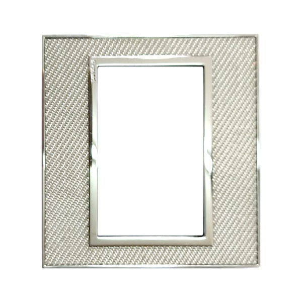 Legrand - 576187 - Arteor™ Plate British Standard for Square 3 Module 1-Gang Woven Metal.