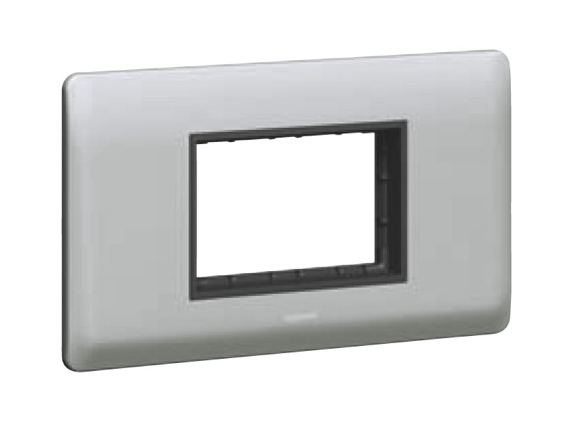 Legrand - 731093 - Synergy® British Standard Carrier Plate 2-Gang square for Arteor 3-Module Silver.