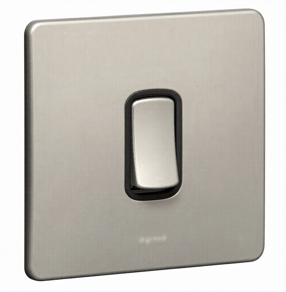 Legrand - 731207 - Synergy™ Single pole push switch 1-Gang 2-Way 10A 250V Nickel.