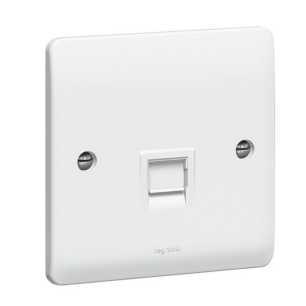 Legrand - 734251 - Synergy Secondary Telephone socket 1-Gang British Standard - White.