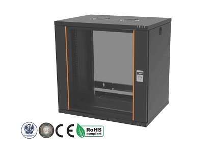 AGER - AG-AF12U6060S1-CBAA-A-D1-YD - 12U 19" Rack Agena Flat Wall Mounted Cabinet W=600mm D=600mm Black.