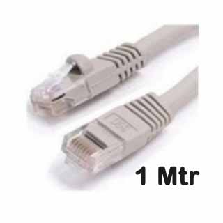 Leviton - C6CPCU010-8CCBB - Patch Cord Cat 6 U/UTP Stranded 4-Pair RJ45-RJ45 Blade LSF/OH IEC 332.1 1.0 Mtr Grey.