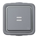 Legrand - 69722 - Plexo™ IP55 Push Button Rocker Switch 2-Way 10A/250V w/ Indicator illuminated Surface Mount Grey.
