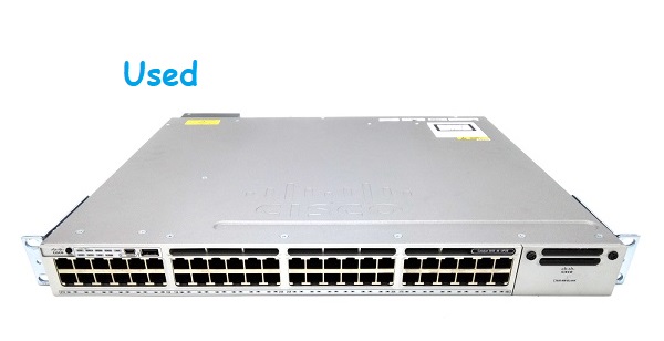 Cisco - WS-C3850-48PW-S *Used - Catalyst 3850 48-Port 10/100/1000 PoE Network Switch IP Base with 5 access point license, PoE Power 435W.