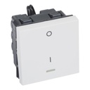 Legrand - 572047 - Arteor™ / Mosaic™ Double Pole switch with Red indicator 1Way 20A 250V (continuated) - square - 2Modules - White.