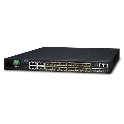 Planet - SGS-6341-16S8C4XR - Managed Switch Layer 3, 16-Port 100/1000X SFP, 8-Port Gigabit TP/SFP, 4-Port 10G SFP+ Stackable (100~240V AC, 36-75V DC).