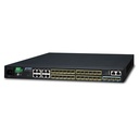 Planet - SGS-6341-16S8C4XR - Managed Switch Layer 3, 16-Port 100/1000X SFP, 8-Port Gigabit TP/SFP, 4-Port 10G SFP+ Stackable (100~240V AC, 36-75V DC).
