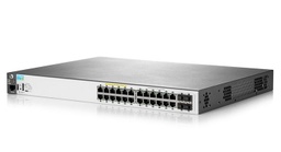 [J9773A] HPE Aruba - J9773A - 2530 Series 24G PoE+ Switch, 24-Port 10/100/1000 PoE+, 4-Port fixed Gigabit Ethernet SFP, 1-Port Dual-personality (RJ-45 or USB micro-B) serial console port, PoE Power 195W.