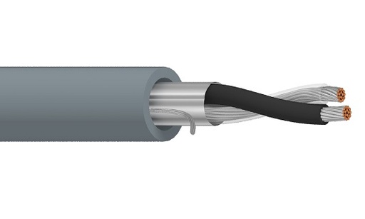 [8760] Belden - 8760 - Electronic Cable 1-Pair (2C) 18AWG Stranded TC FOIL Shielded PE/PVC Jacket CM, 305M/Roll.