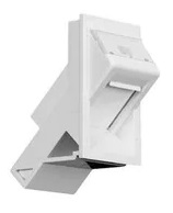[0-1859096-1] Commscope - 0-1859096-1 - Bezel Adapter Euro Style 25x38mm LJ6C Angled Keystone, Shutter, White.