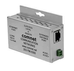 [CLFE1EOU] Comnet - CLFE1EOU - Single Channel Ethernet over UTP with IEEE 802.3af 15.4W Pass-Through PoE 10/100Mbps, Industrial, Local/Remote Configurable, Mini*.